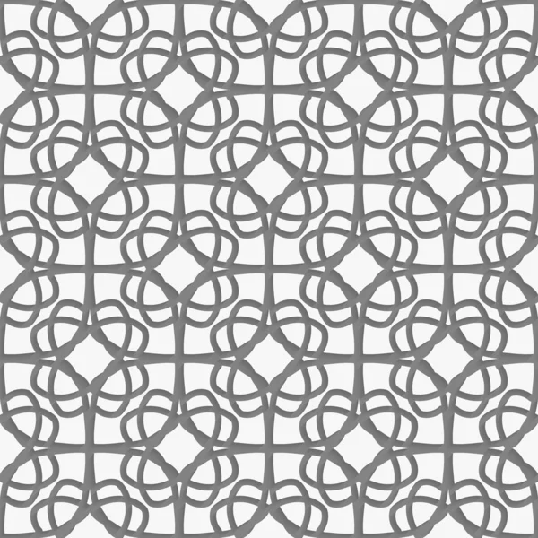 Ornamento geometrico bianco traforato con grigio — Vettoriale Stock