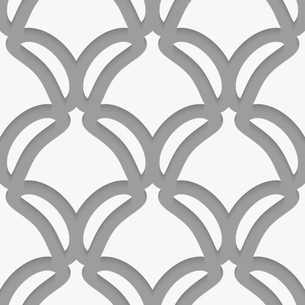 Vit sköld former på grått mönster — Stock vektor