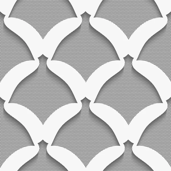 White simple shapes on gray textured pattern — Stock Vector