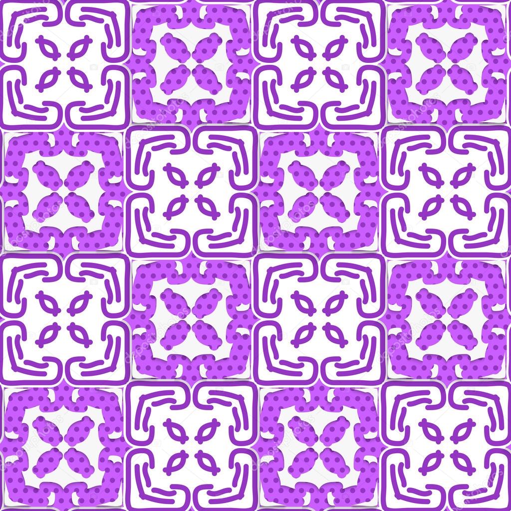 Geometrical deep purple ornament with texture