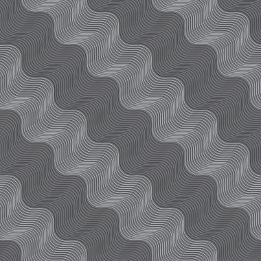 Yinelenen süsleme çapraz açık ve koyu gri dalgalı