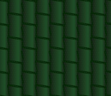 Koyu yeşil bambu ile dokulu süsleme