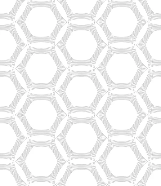 Herhalende sieraad vele lijnen vormen zeshoeken — Stockvector
