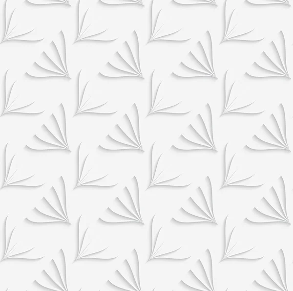 Ornamento branco com formas florais geométricas no fundo branco —  Vetores de Stock