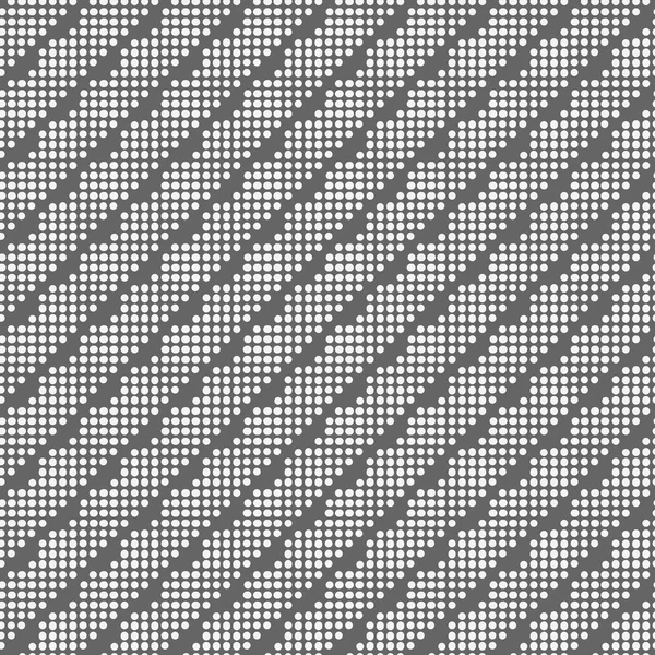 Monochromes Muster mit weiß gepunkteten diagonalen Linien — Stockvektor