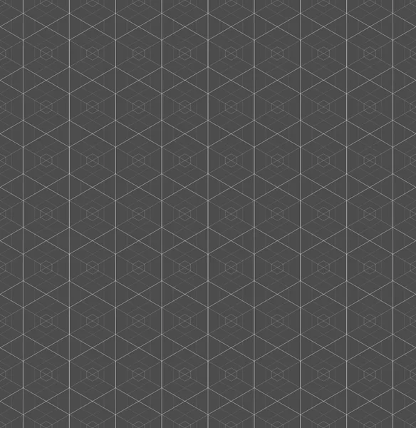 交差する六角形のグリッドとモノクロのパターン — ストックベクタ