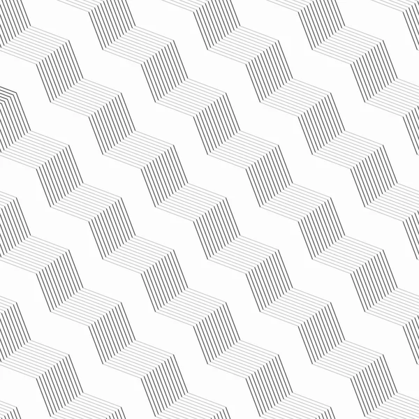 Zwart-wit patroon met grijs gestreepte diagonale vlechten met tinten — Stockvector