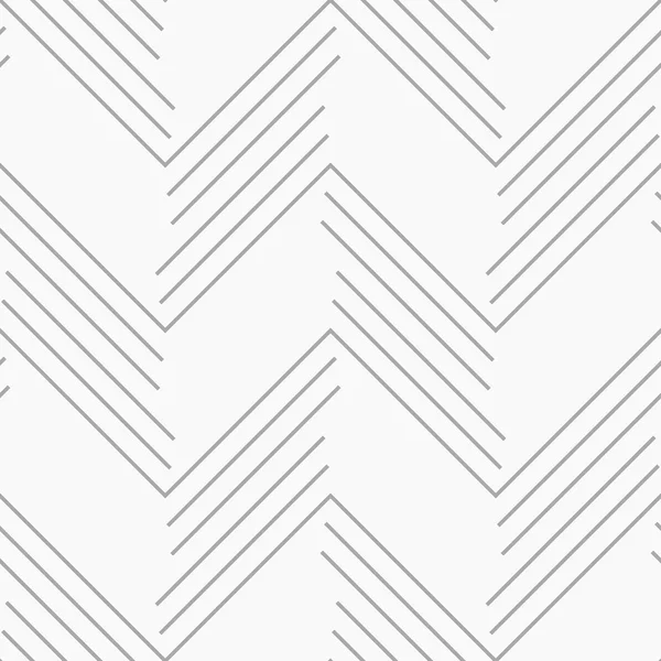 Modèle monochrome avec lignes en chevron gris — Image vectorielle