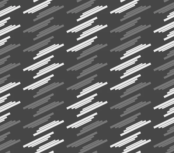 Monochrome pattern with gray and white offset stripes — Stock Vector