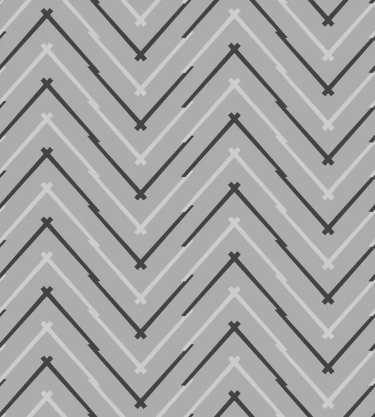 Monokrom mönster med grå och svart chevron linjer — Stock vektor