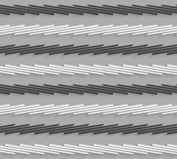 Geometrisches Muster mit grauen und schwarzen horizontalen Streifen — Stockvektor