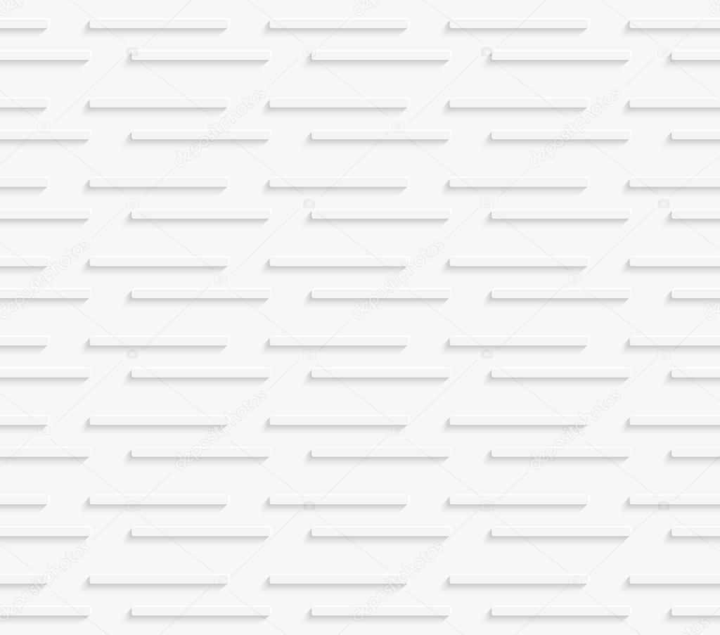 Geometrical pattern with white horizontal lines on white