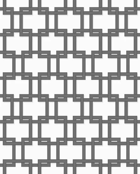 3D gray interlocking squares — Stock Vector