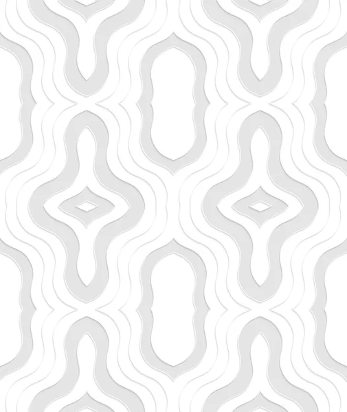 Ornement blanc 3D avec stratification grise — Image vectorielle