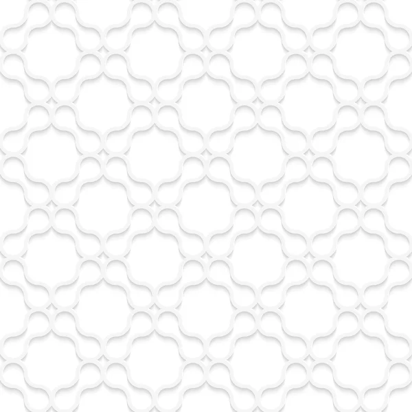 3D white rounded shapes forming grid on white — Stock Vector