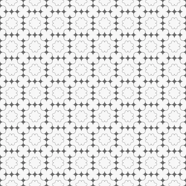 灰色暗灰色的尖尖方块和三叶草形状的点缀 — 图库矢量图片