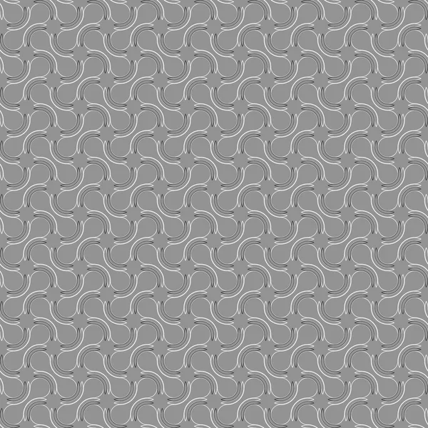 Adorno gris con semicírculos como formas y formas redondeadas — Archivo Imágenes Vectoriales