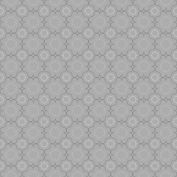 Ornement gris avec grille orientale mince grise et noire — Image vectorielle