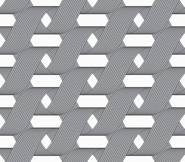 Band bildar horisontella överlappande slingor mönster — Stock vektor