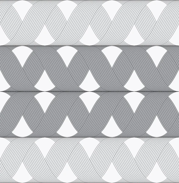 Ribbons gray shades crosses grid pattern — Stock Vector