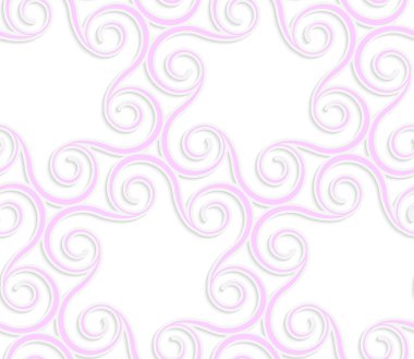 Daire içinde 3D renkli pembe spiraller