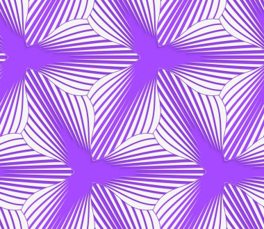 3D renkli mor geometrik çizgili çiçek