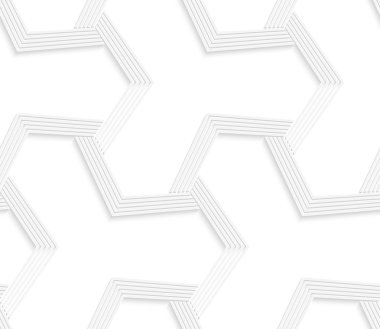 3D beyaz soyut tetrapod çizgili kılavuz