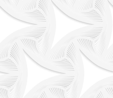 3D beyaz çizgili uzaklık ile delikli üçgen büzüştürmüştü