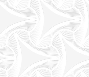 çizgili uzaklığı ile 3B beyaz büzüşük üçgenler