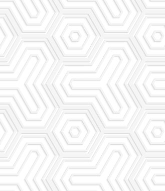 3D beyaz çizgili altıgenler ve altıgen üçgenler