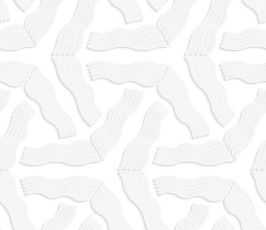 3D beyaz çizgili dalgalı üçgen yıldız