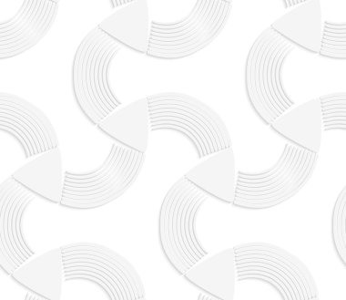 3D beyaz çizgili semicircles ve üçgenler