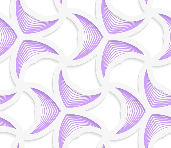 3D farbige lila geometrisch gestreifte Pedale — Stockvektor