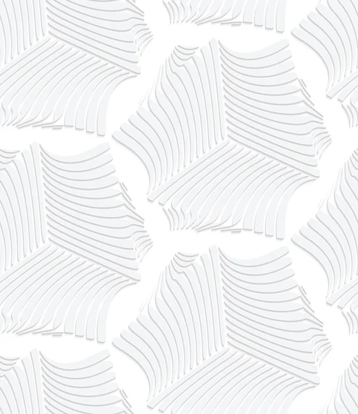 3D białe paski muszli — Wektor stockowy