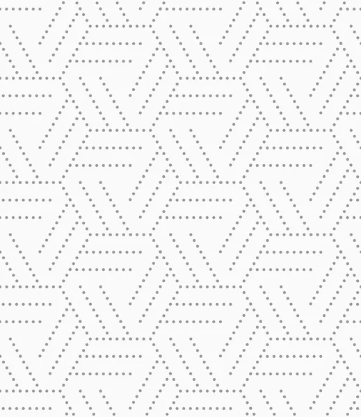 Gris hexagones pointillés grille — Image vectorielle