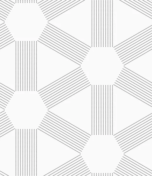 Grå stiplede linjer som danner trekanter og sekskanter – stockvektor