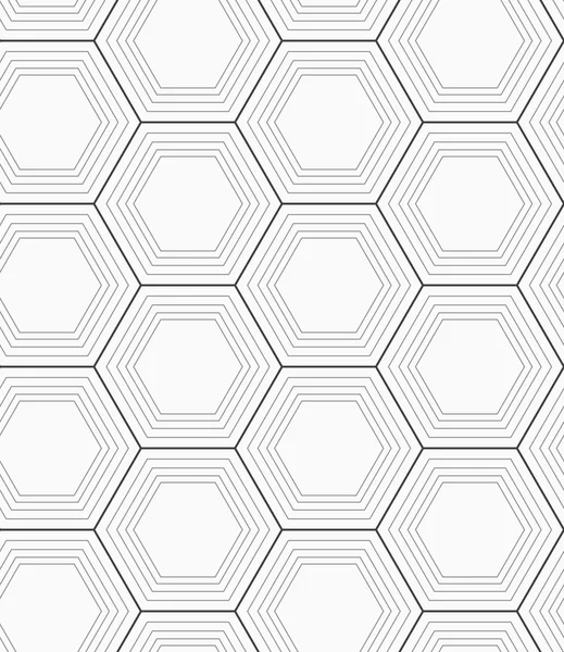 Hexagones monochromes — Image vectorielle