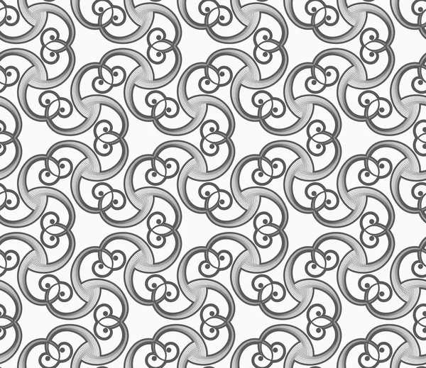 Spirales et rayures monochromes — Image vectorielle