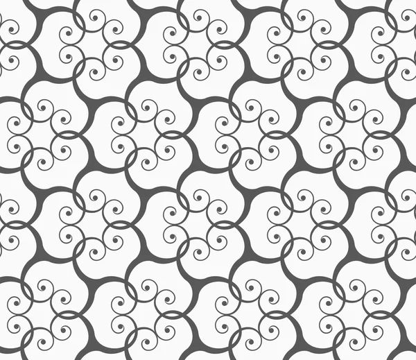 Spirales monochromes formant une grille — Image vectorielle