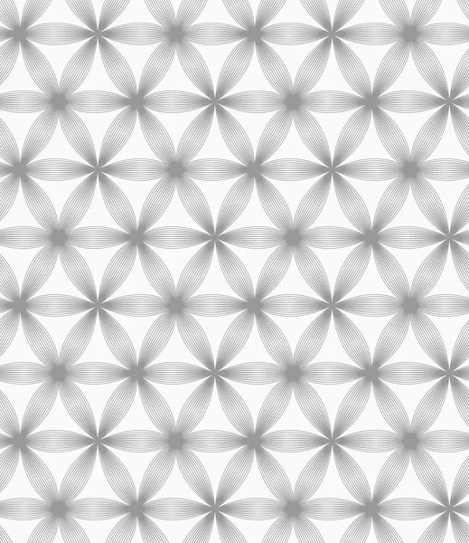 Tenký šedý geometrické prokládané květ — Stockový vektor