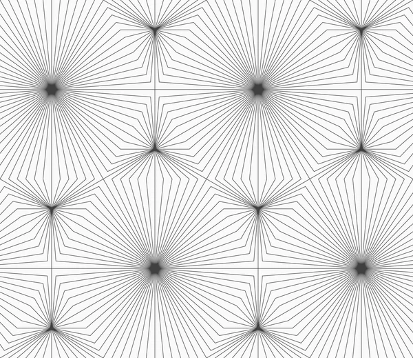 Slim gris lineal continuamente rayas hexágonos — Archivo Imágenes Vectoriales