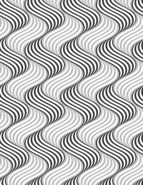 Flat gray with shaded striped ripples