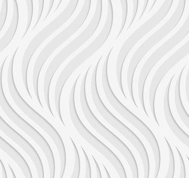 Paper cut out wavy leaves on gray