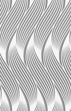 Perforated paper with wavy striped shapes