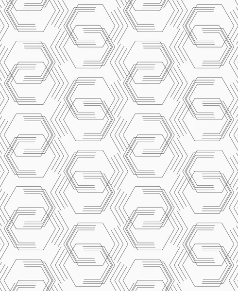 Flat gray with broken hexagons — Stock Vector