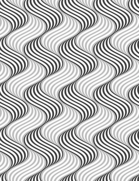 Flat gray with shaded striped ripples — Stockvector