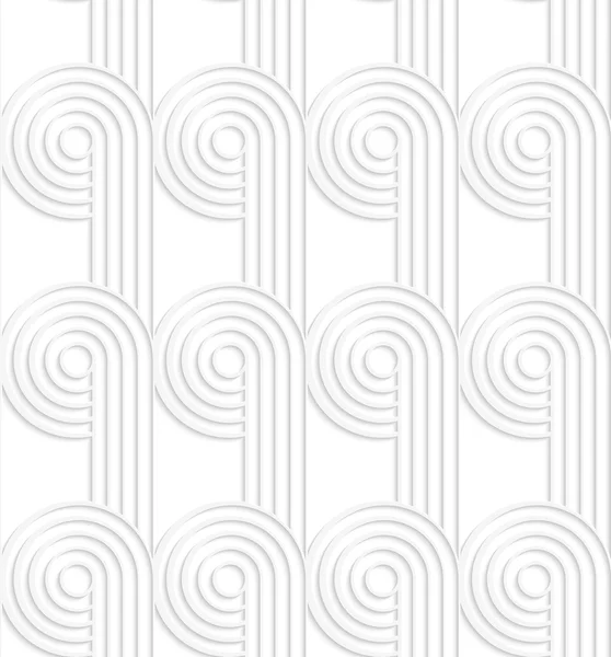 Paper cut out circles with continues stripes — Stock vektor
