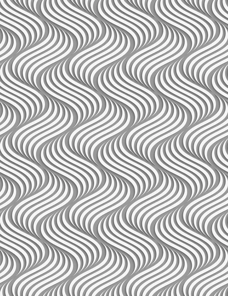 Paper cut out wavy ripples on gray — Stockvector