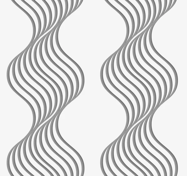 Perforiertes Papier mit welligen Streifen — Stockvektor