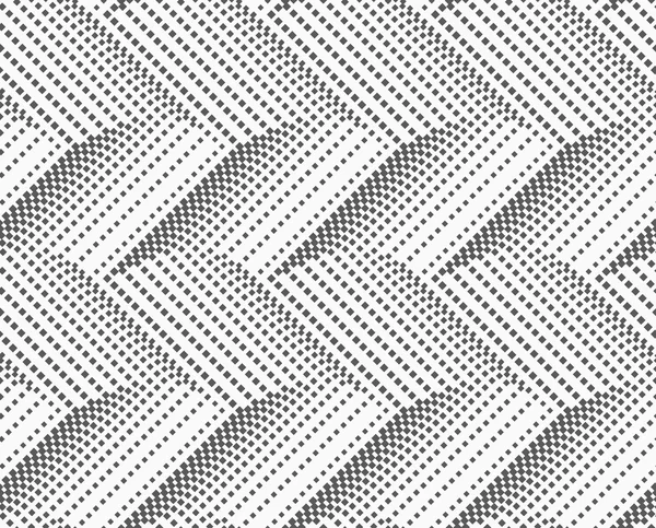 Textured with halftone squares horizontal chevron — Stock Vector